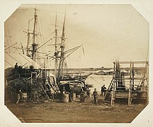 Making and loading of cod liver oil, Conche, Newfoundland, 1857. Making and loading of cod liver oil.jpg