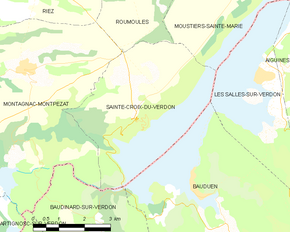 Poziția localității Sainte-Croix-du-Verdon