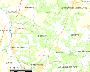 Poziția localității Le Douhet