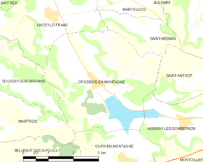 Poziția localității Grosbois-en-Montagne