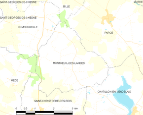 Poziția localității Montreuil-des-Landes