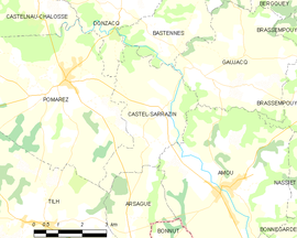 Mapa obce Castel-Sarrazin