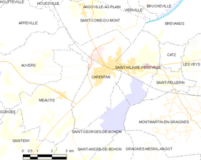 Poziția localității Carentan