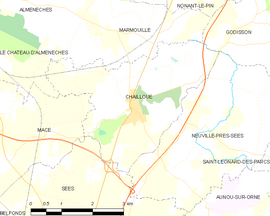 Mapa obce Chailloué