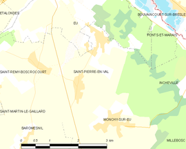 Mapa obce Saint-Pierre-en-Val