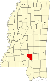 Map of Mississippi highlighting Covington County.svg