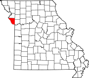 Map of Missouri highlighting Platte County.svg