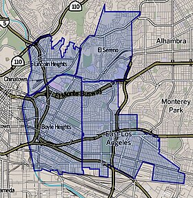 Map of the Eastside region of Los Angeles County, California.jpg