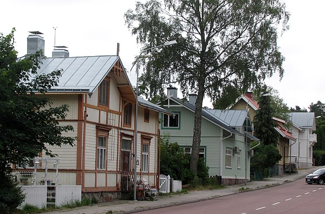Södragatan, one of the oldest streets of Mariehamn.