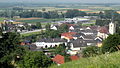 Saxen von Osten. Früheres Schlossareal im Vordergrund