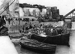French artillery in Rabat in 1911. The dispatch of French forces to protect the sultan from a rebellion instigated the Agadir Crisis.