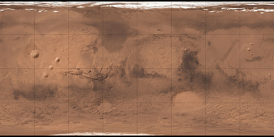 Mapa topogràfic de Mart