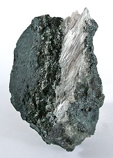 Mendipite in a seam of ore from Mendip Hills, Somerset, England, UK Mendipite-160217.jpg