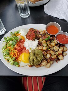 Mexican Breakfast with avocado, hash browns, and sunny side up eggs Mexican Breakfast.jpg