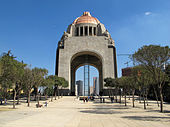 Monument to the Mexican Revolution, Mexico City. The remains of a number of Mexican leaders of the Revolution are buried there. A museum to the Revolution is underneath the monument. Monumento a la Revolucion 1.jpg