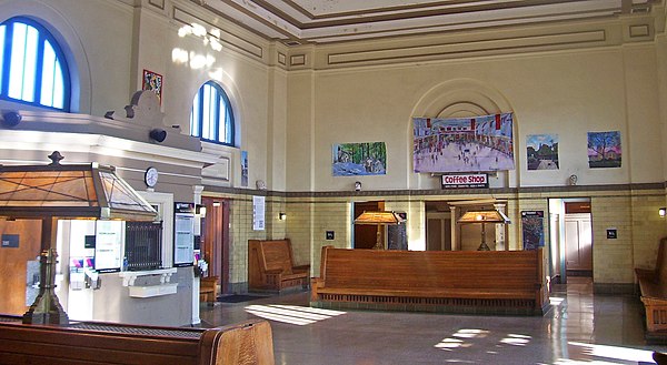 Morristown, New Jersey, train station, seen at the end of the video.