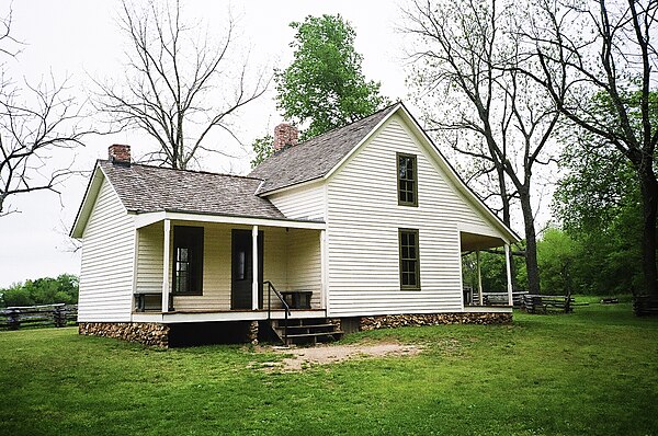 The farmhouse of Moses Carver (built in 1881), near the place where George Carver lived as a youth