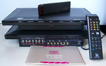 MultiVision 1.1 DVC "Digital" A/V controller front and rear views, with remote and manual Multivision11-1680x1050.jpg