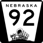 Markierung der Staatsstraße von Nebraska