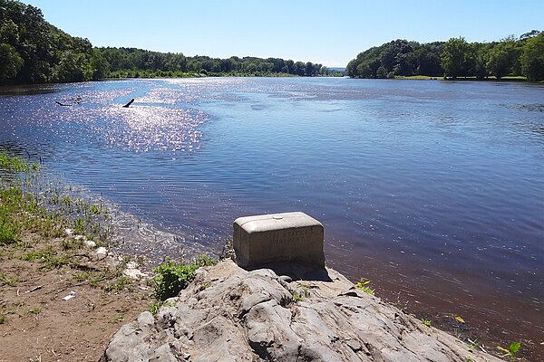 The Tri-States Monument at the confluence of the Neversink with the Delaware