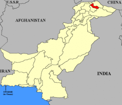 Nagar Pakistanin kartalla hieman ennen lakkautustaan 1970-luvulla.