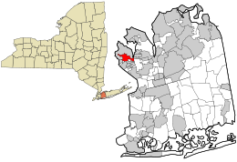 Standort im Nassau County und im Bundesstaat New York.