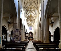 La nef de la collégiale Notre-Dame-des-Marais.