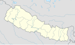 Lalitpur på en karta över Nepal