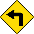 90 degree curve, to left