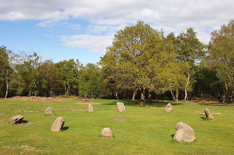 File:Nine Ladies Stone Circle on Stanton Moor.jpg