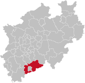 Rhein-Sieg-Kreis läge i Nordrhein-Westfalen
