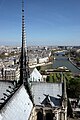 Flèche (vrlo zašiljeni toranj) iznad križišta, Notre Dame de Paris