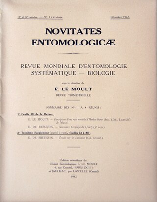 <i>Novitates Entomologicae</i> Academic journal