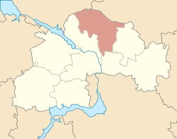 Novomoskovsk rajons beliggenhed i Dnipropetrovsk oblast.