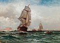 Shipping off Governors Island, New York, vers 1870