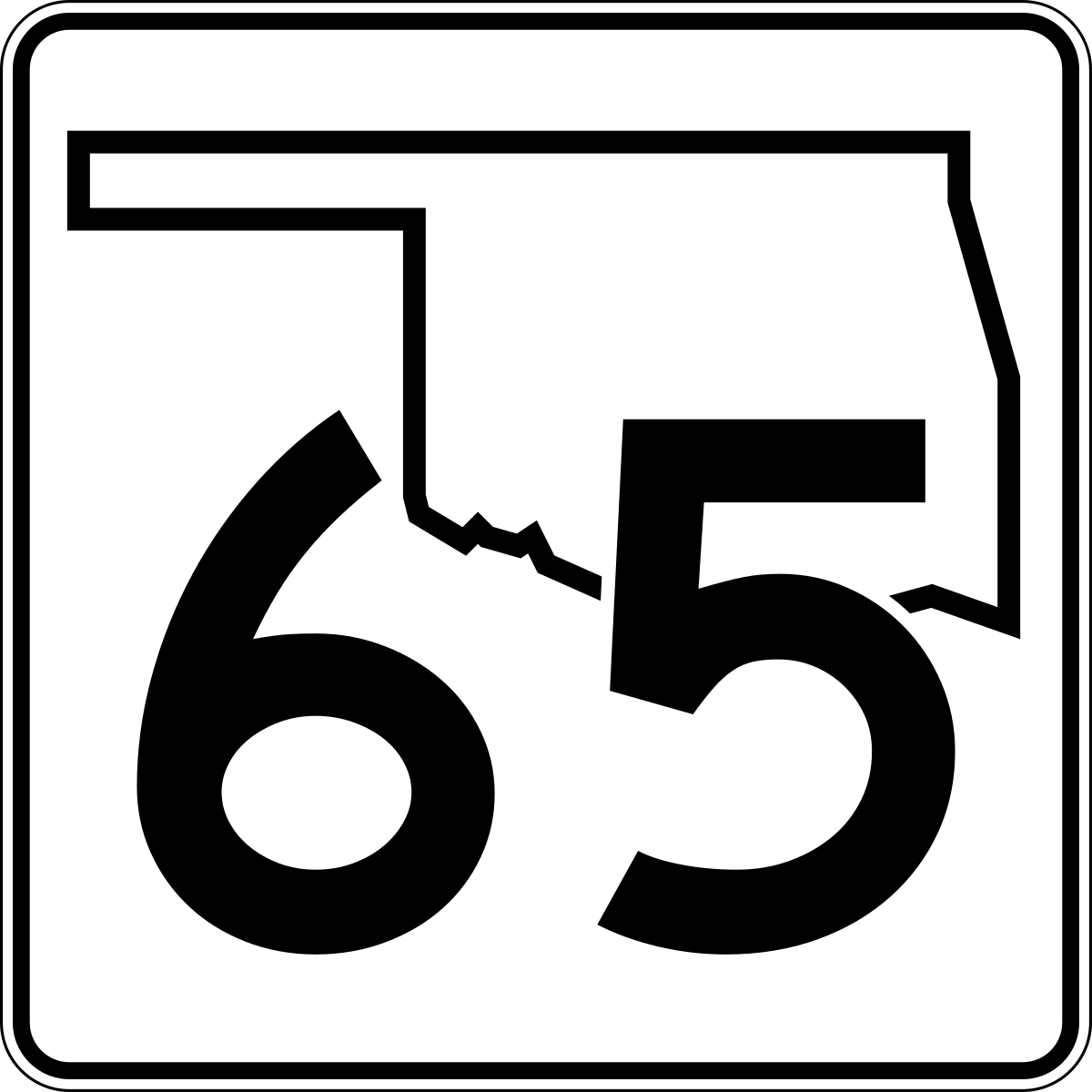 65 de. Highway 65. Number 65.