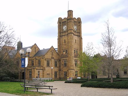 Old Arts Building (1919-1924) in Parkville Campus of University of Melbourne.