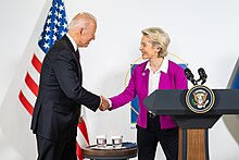 Von der Leyen with U.S. President Joe Biden,2021 G20 summit in Rome,31 October 2021 P20211031AS-0857 (51761580488).jpg