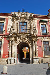 Detail of the facade. Palacio arzobispal de Sevilla.jpg