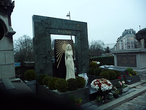 Paris 75- Cemetery of Montmartre- Tomb of Dalida, famous singer- TNG