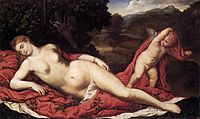 Κοιμωμένη Αφροδίτη και Έρως, 1540, Βενετία, Ca' d'Oro, Galleria Franchetti