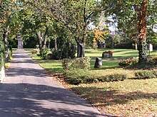 Peterspark Grünstadt, one of the town's “seeds”. From Roman times the dead were buried here, and here also stood the oldest church