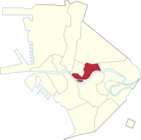 Map o Manila denotin the location o San Miguel