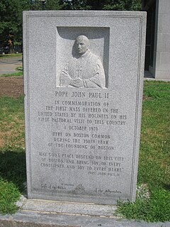 <span class="mw-page-title-main">Pope John Paul II Memorial (Boston)</span> Sculpture in Boston, Massachusetts, U.S.