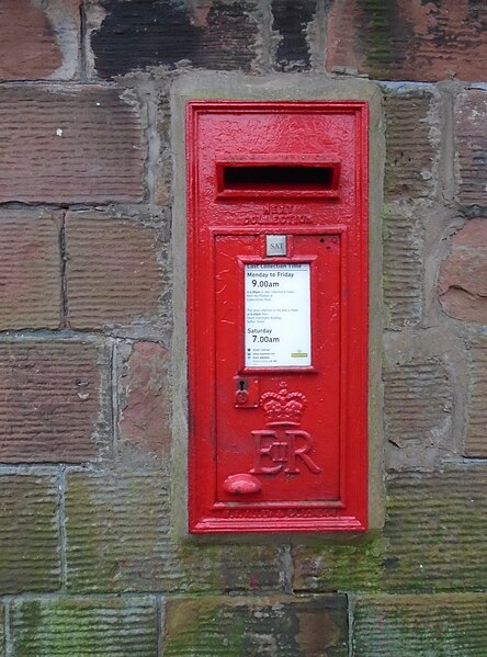 File:Post box at All Hallows church 2.jpg