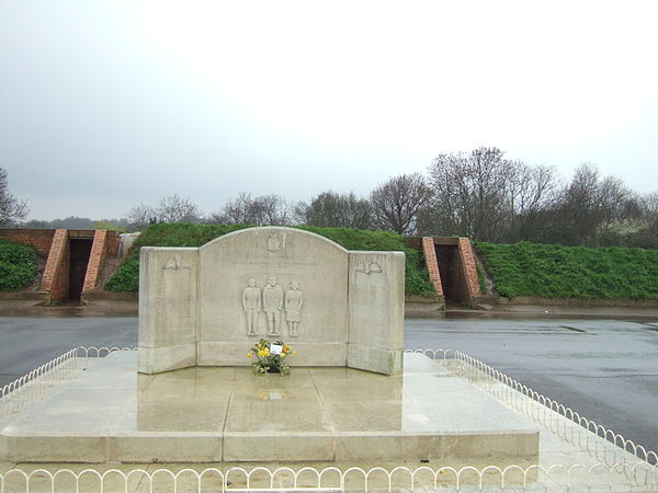 Kenley memorial with blast pen in background