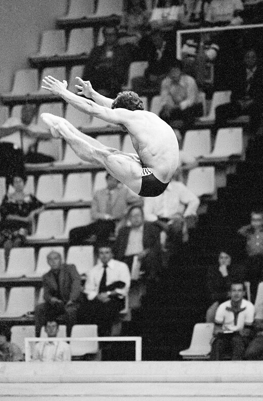 Zilveren medaillewinnaar Carlos Giron in actie tijdens de Olympische Zomerspelen 1980