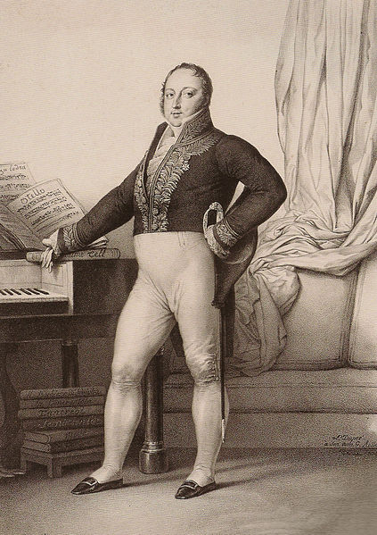 1829 lithograph of Rossini