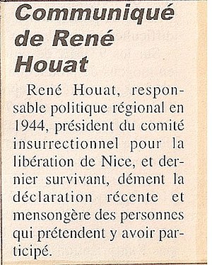 Bataille De Nice: Déroulement de linsurrection niçoise, La visite du général De Gaulle le 9 avril 1945, Polémiques sur linsurrection et la libération de Nice