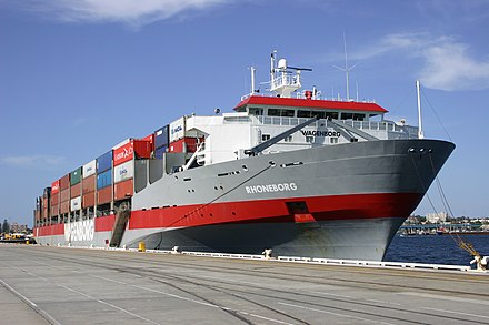 Open-top containership Rhoneborg at Fremantle